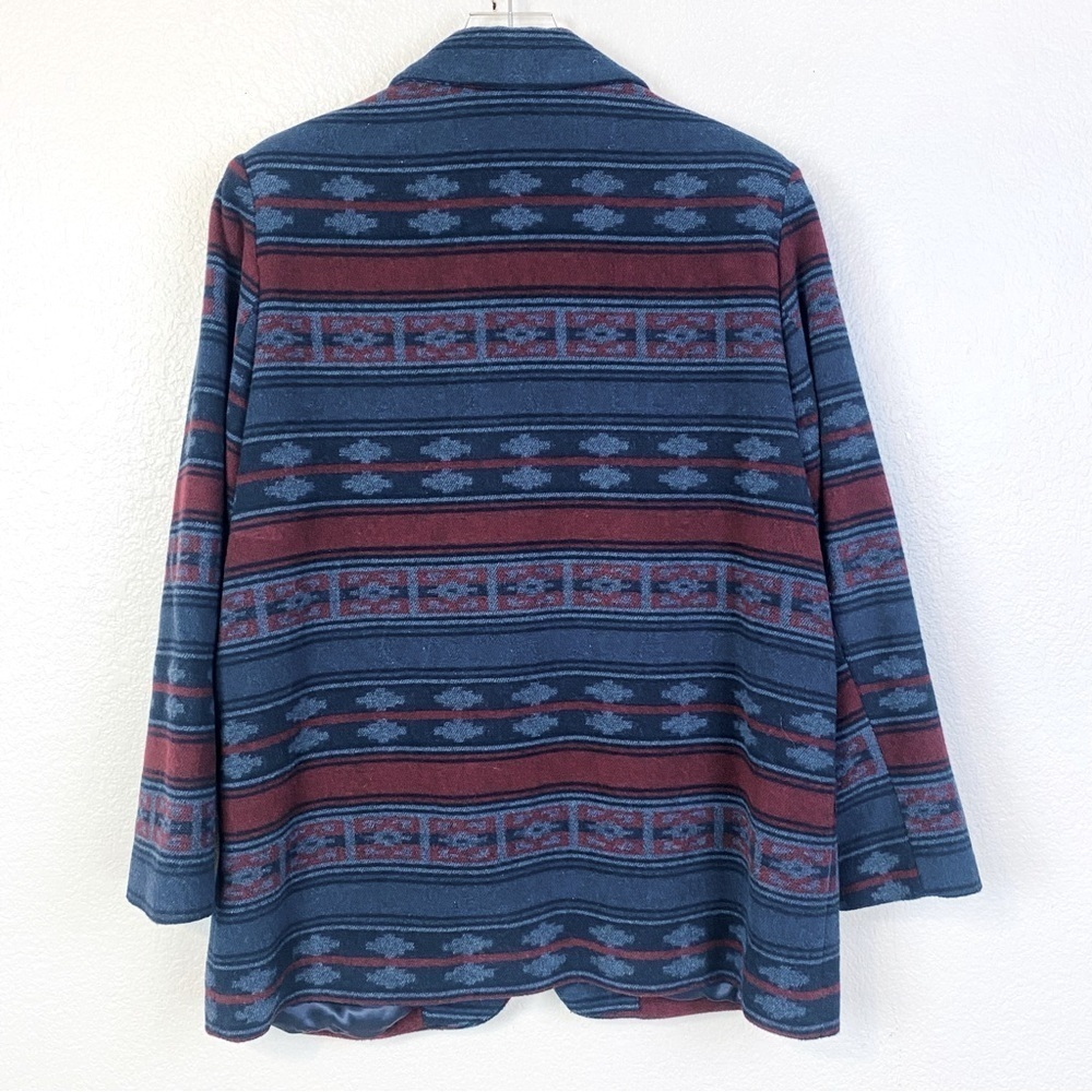 Braetan Aztec Wool Blend Lined One Button Blazer … - image 2